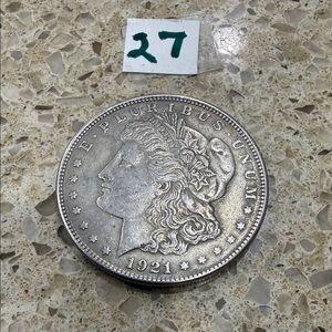 #27 - 1921 Morgan Silver Dollar 90% Silver   - Classic Silver Coin